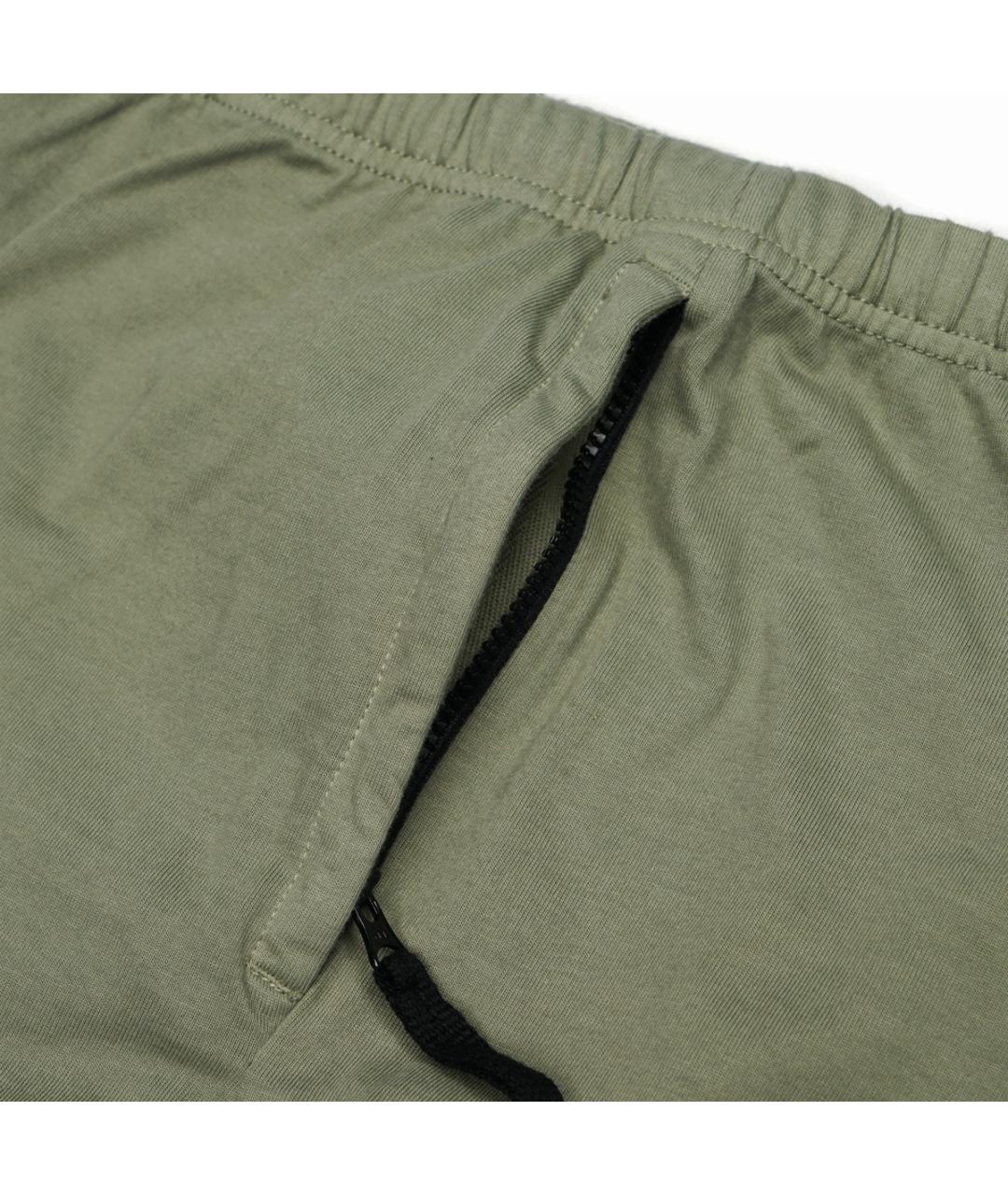 STONE ISLAND Хаки хлопковые повседневные брюки, фото 3