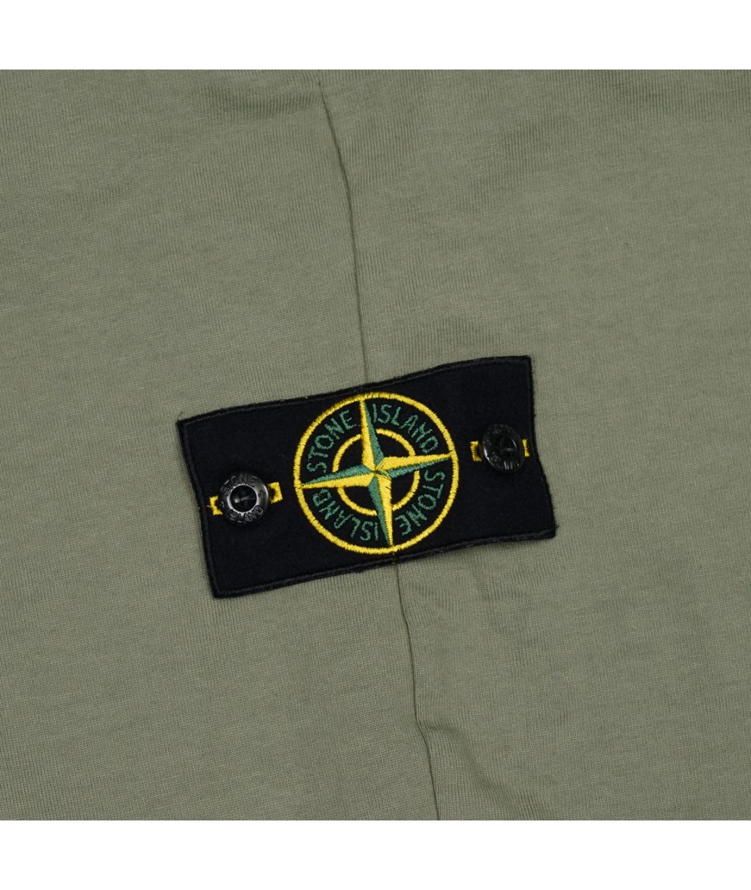 STONE ISLAND Хаки хлопковые повседневные брюки, фото 4