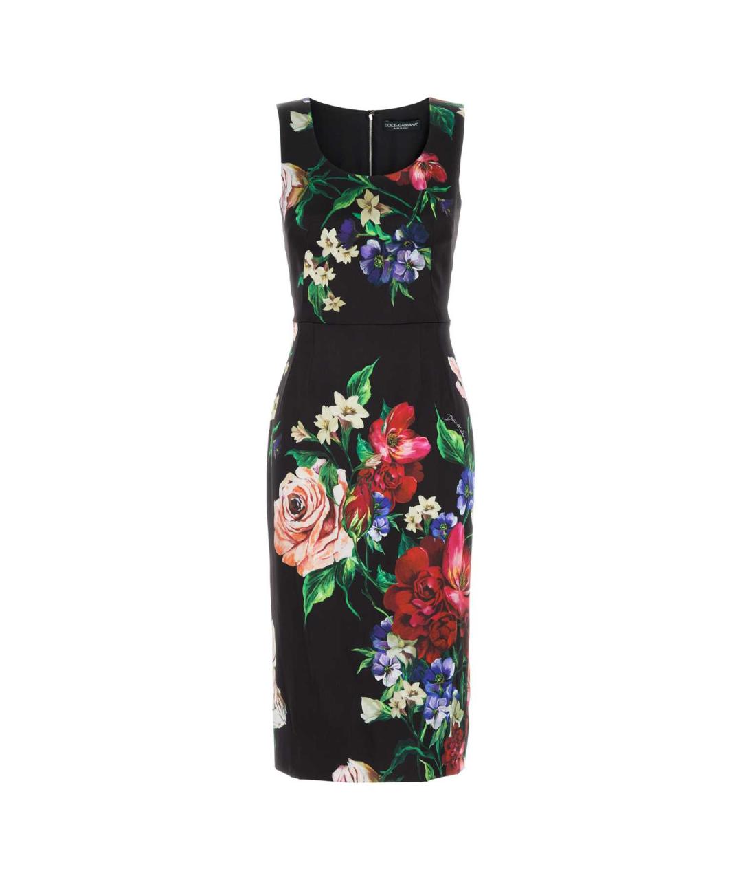DOLCE&GABBANA Мульти вискозное коктейльное платье, фото 1