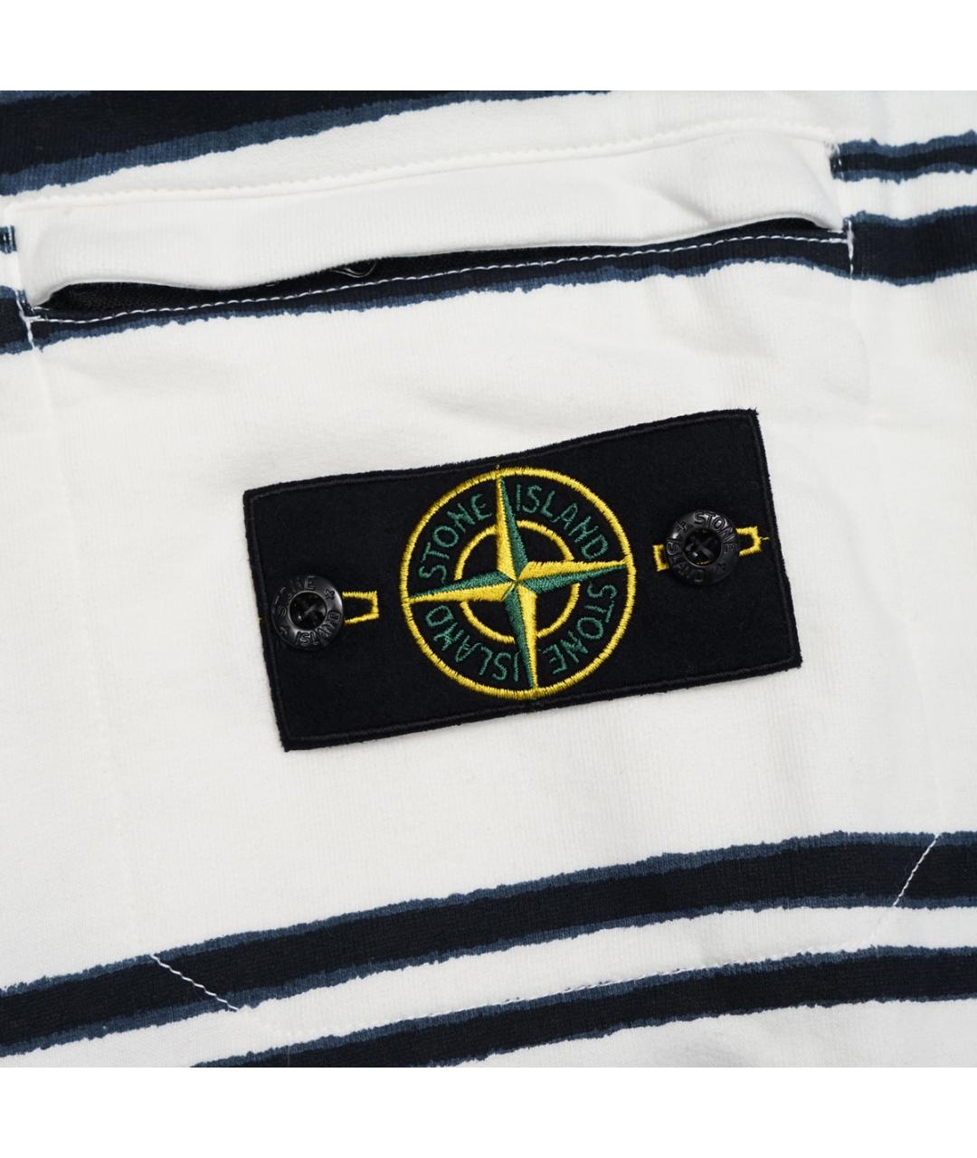 STONE ISLAND Белые хлопковые шорты, фото 7