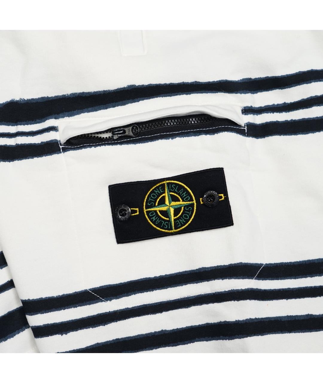 STONE ISLAND Белые хлопковые шорты, фото 6