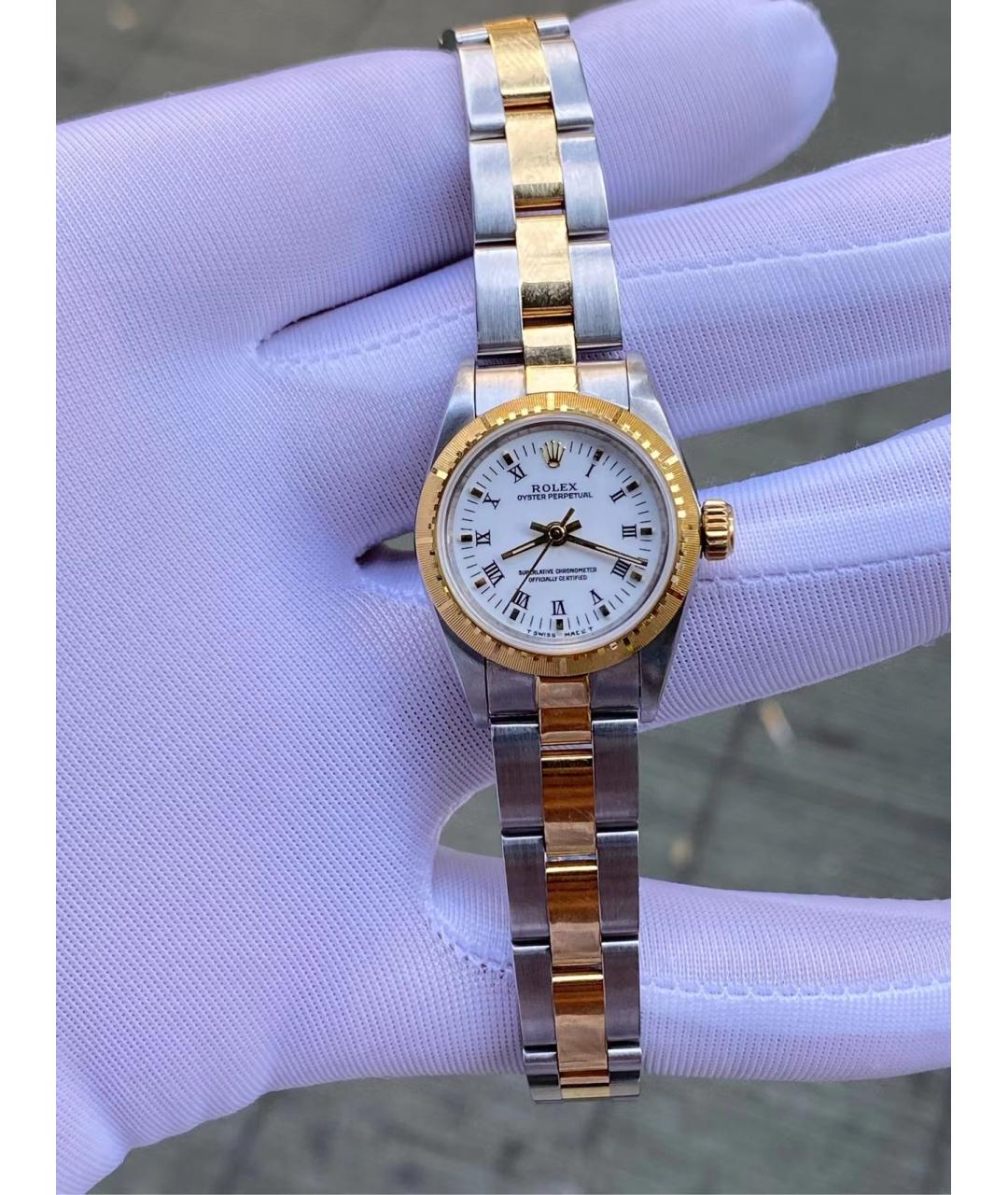 ROLEX Золотые металлические часы, фото 6