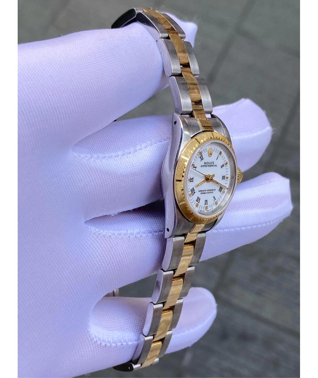 ROLEX Золотые металлические часы, фото 3