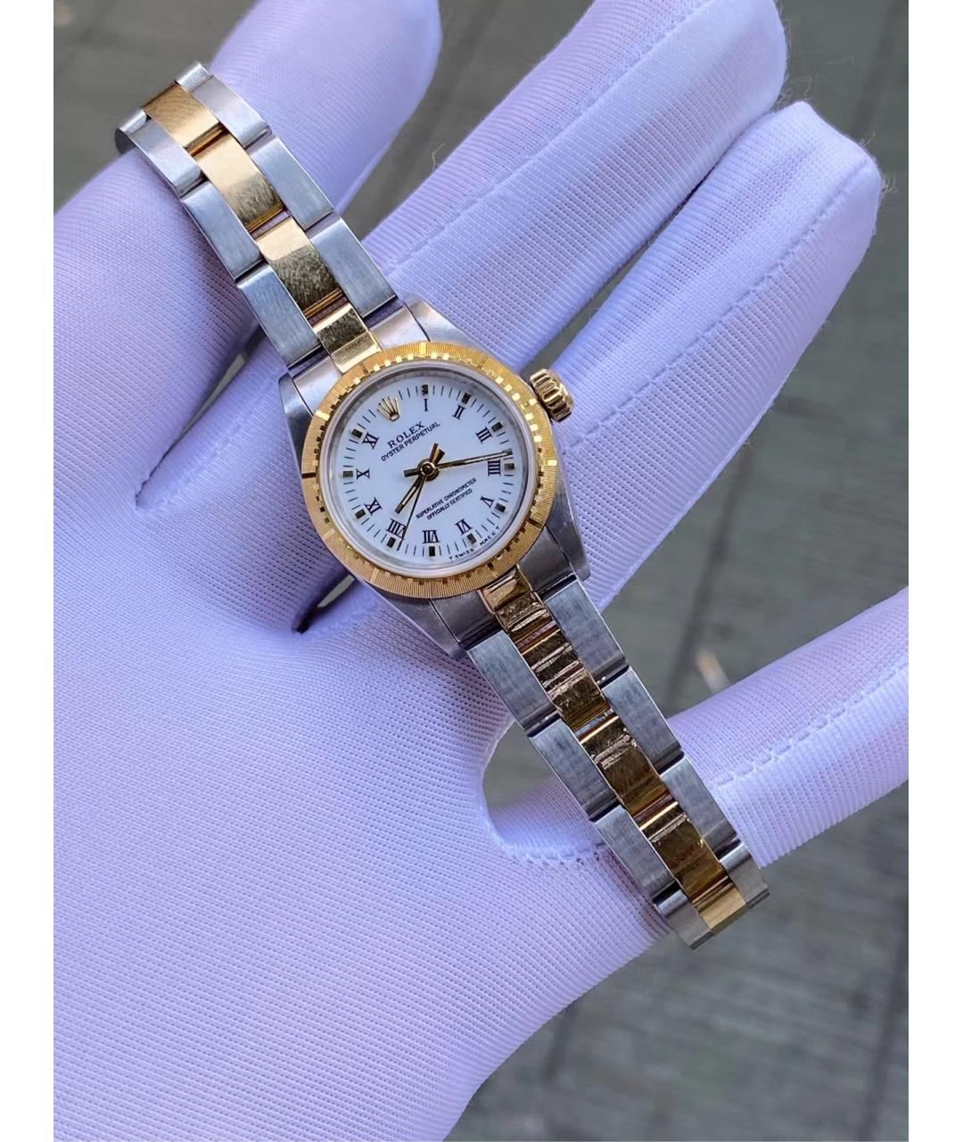 ROLEX Золотые металлические часы, фото 4