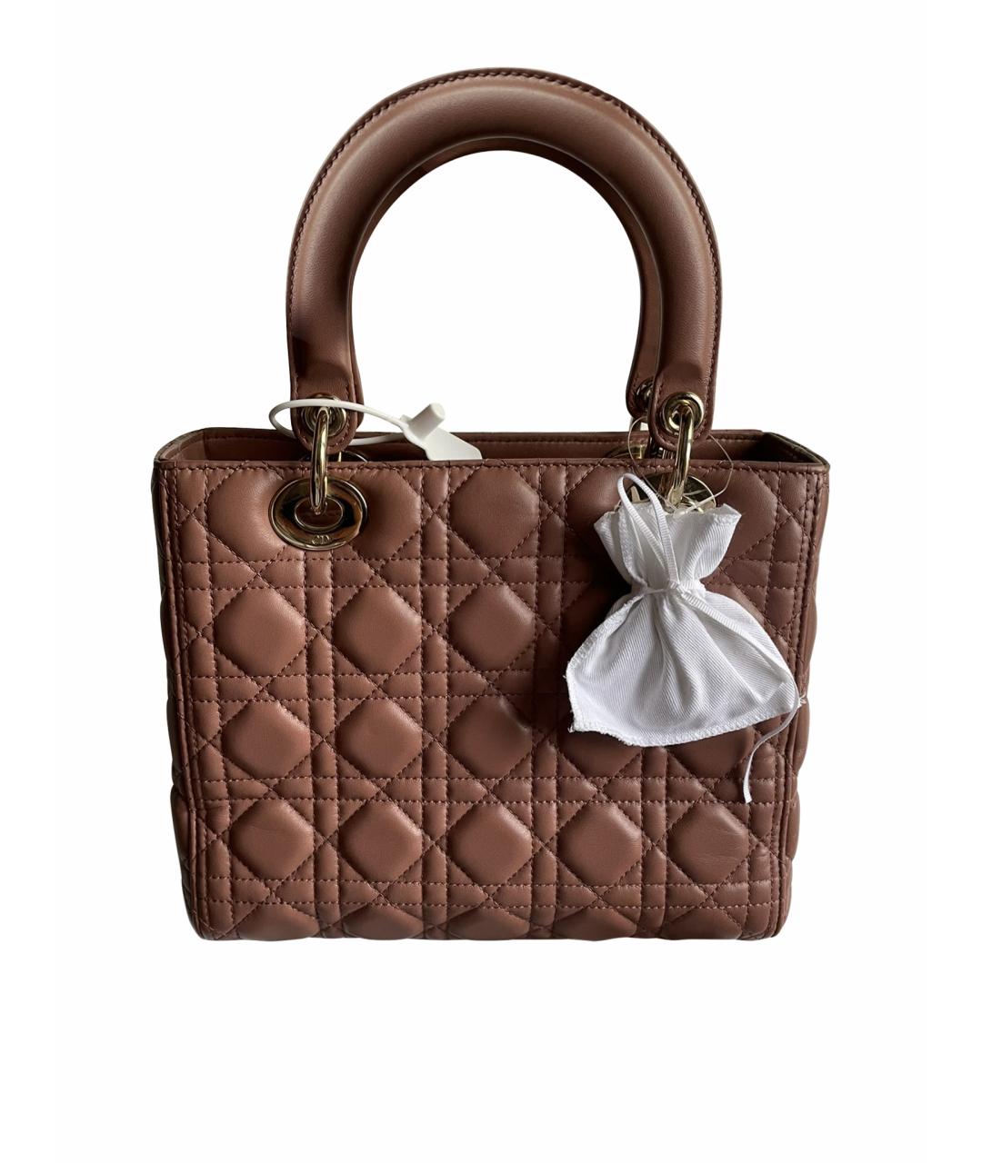 CHRISTIAN DIOR Красная кожаная сумка с короткими ручками, фото 1
