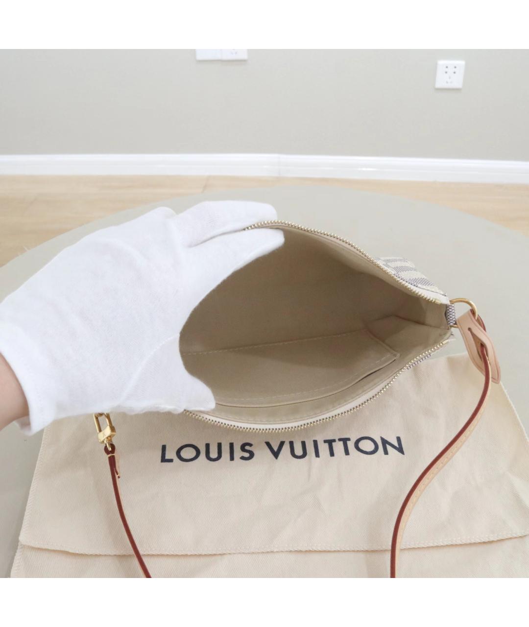 LOUIS VUITTON Белая сумка через плечо, фото 9