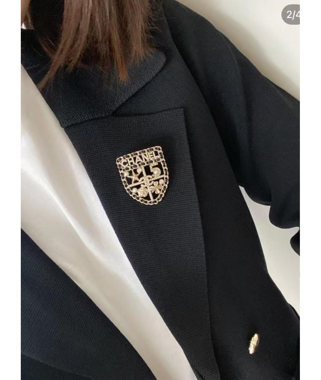 CHANEL Золотая металлическая булавка / брошь, фото 3