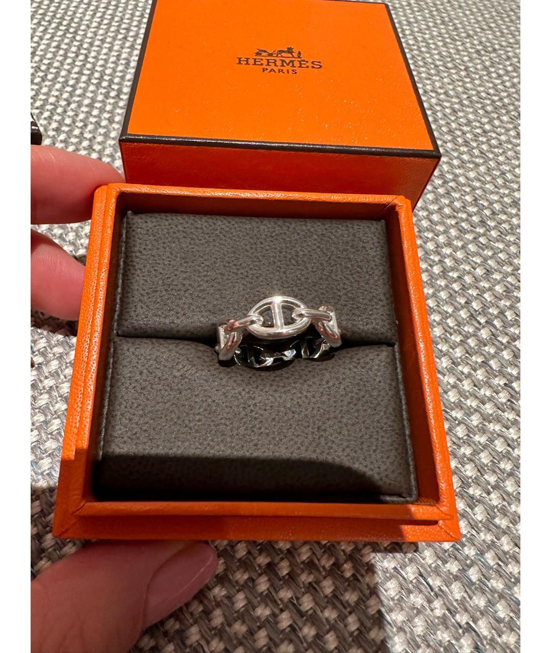 HERMES Серебряное серебряное кольцо, фото 4