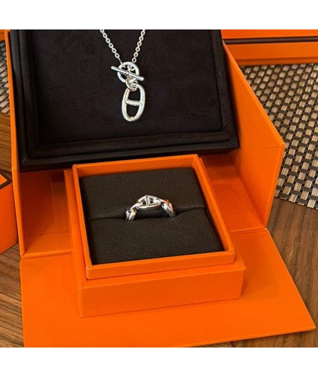 HERMES Серебряное серебряное кольцо, фото 2