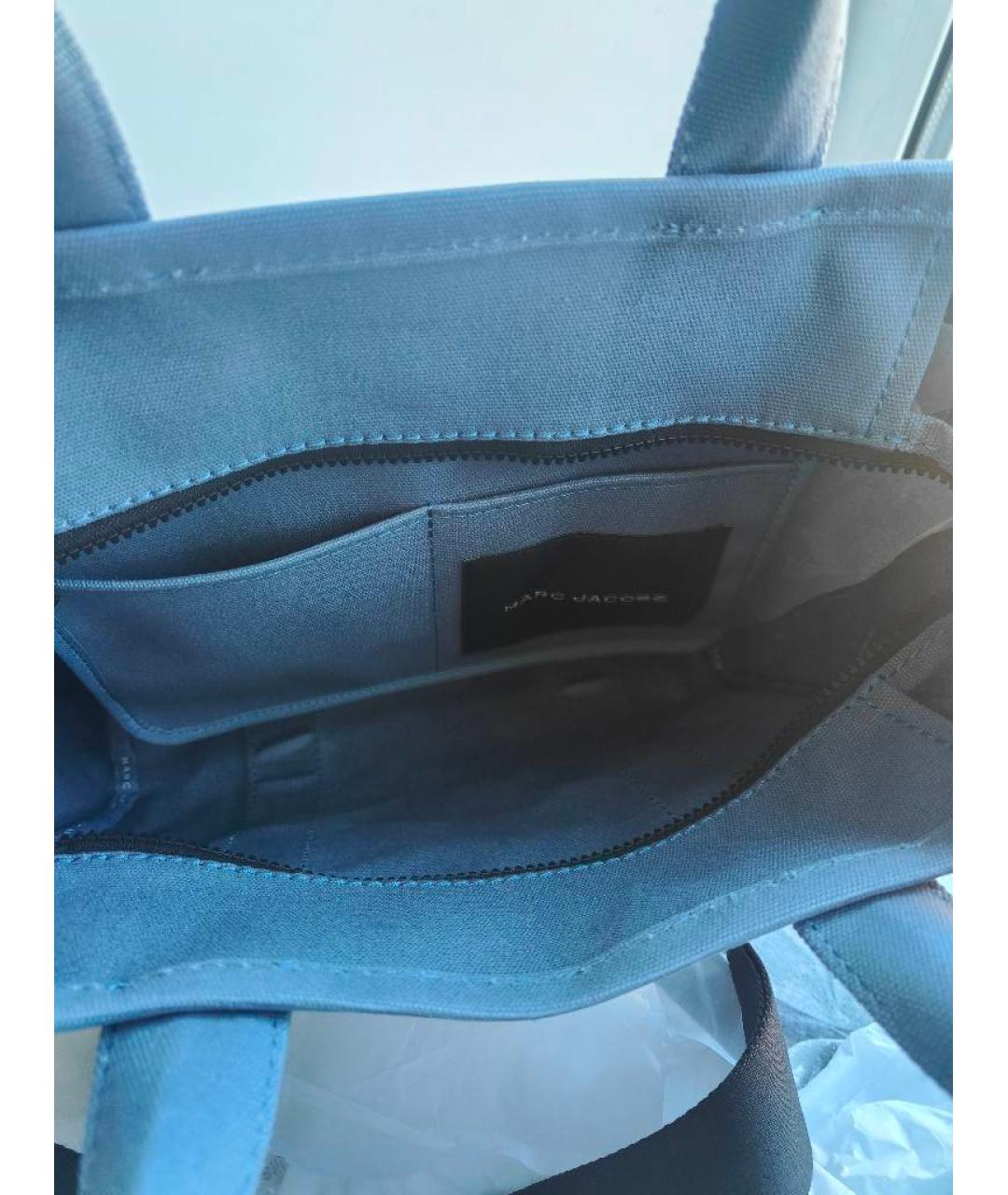 MARC JACOBS Голубая хлопковая сумка тоут, фото 6
