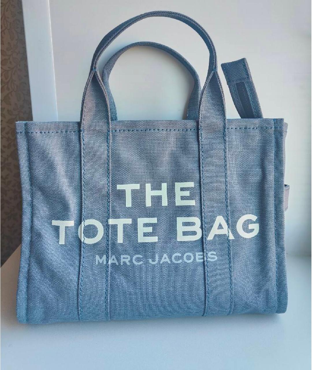 MARC JACOBS Голубая хлопковая сумка тоут, фото 7