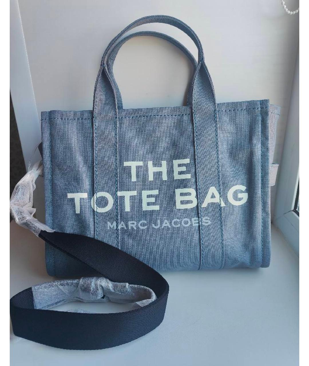 MARC JACOBS Голубая хлопковая сумка тоут, фото 3