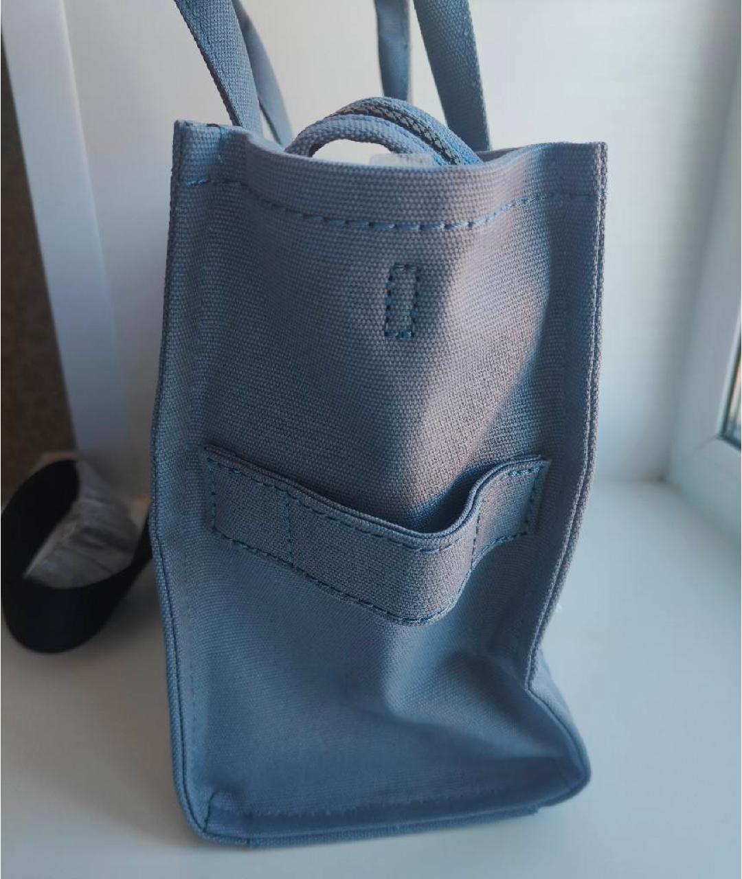 MARC JACOBS Голубая хлопковая сумка тоут, фото 5