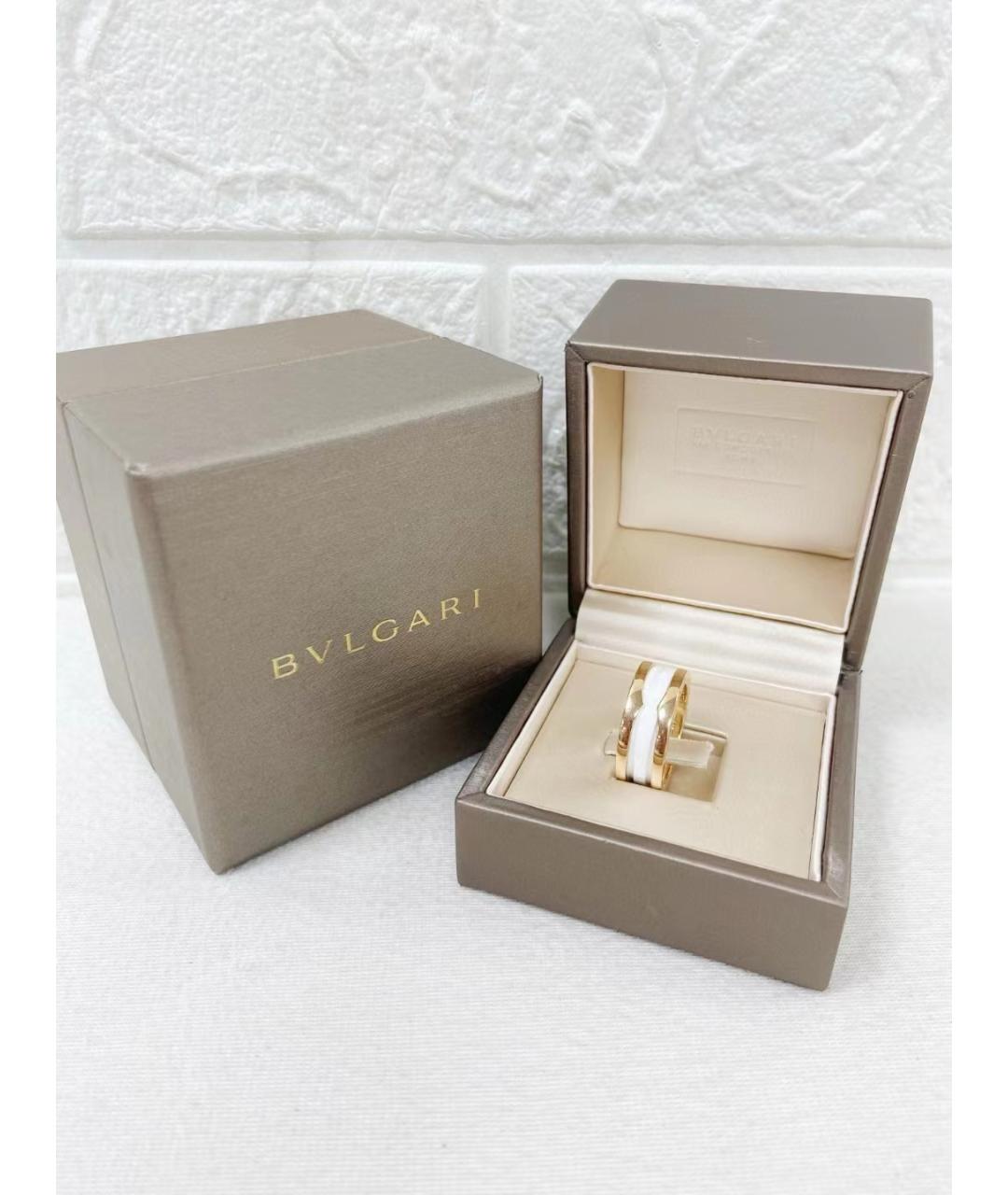 BVLGARI Белое кольцо из розового золота, фото 4