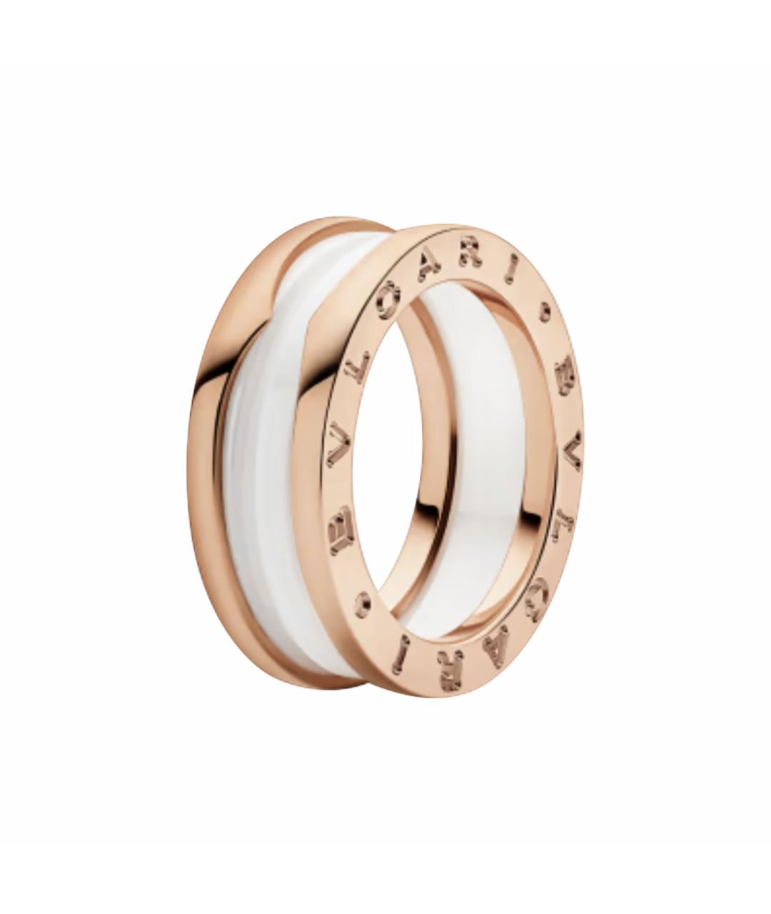 BVLGARI Белое кольцо из розового золота, фото 1