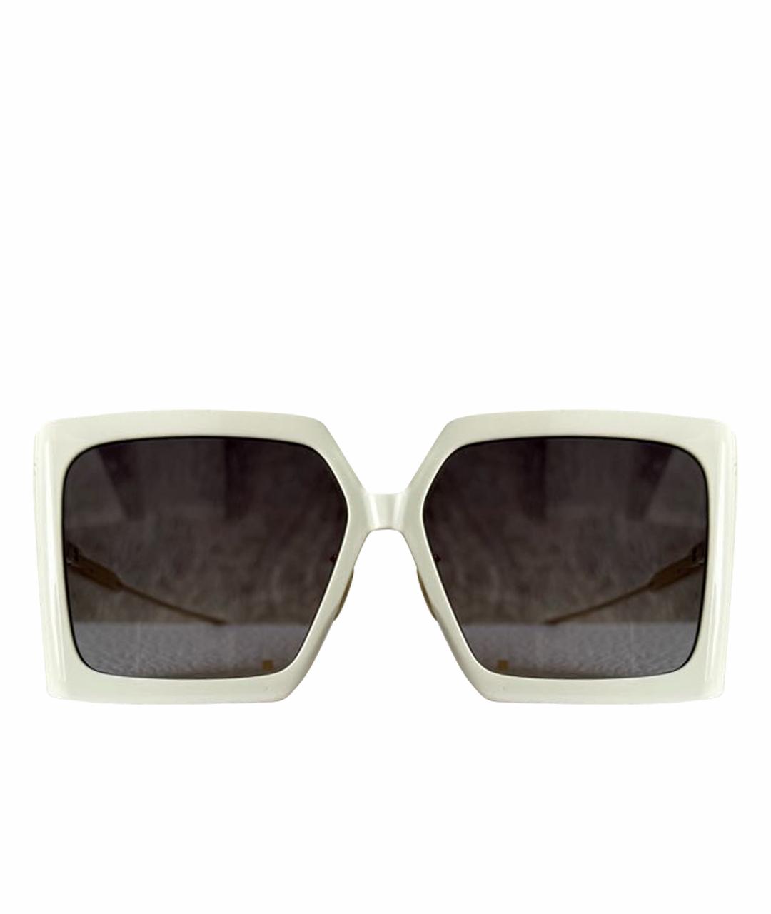 CHRISTIAN DIOR Белые пластиковые солнцезащитные очки, фото 1