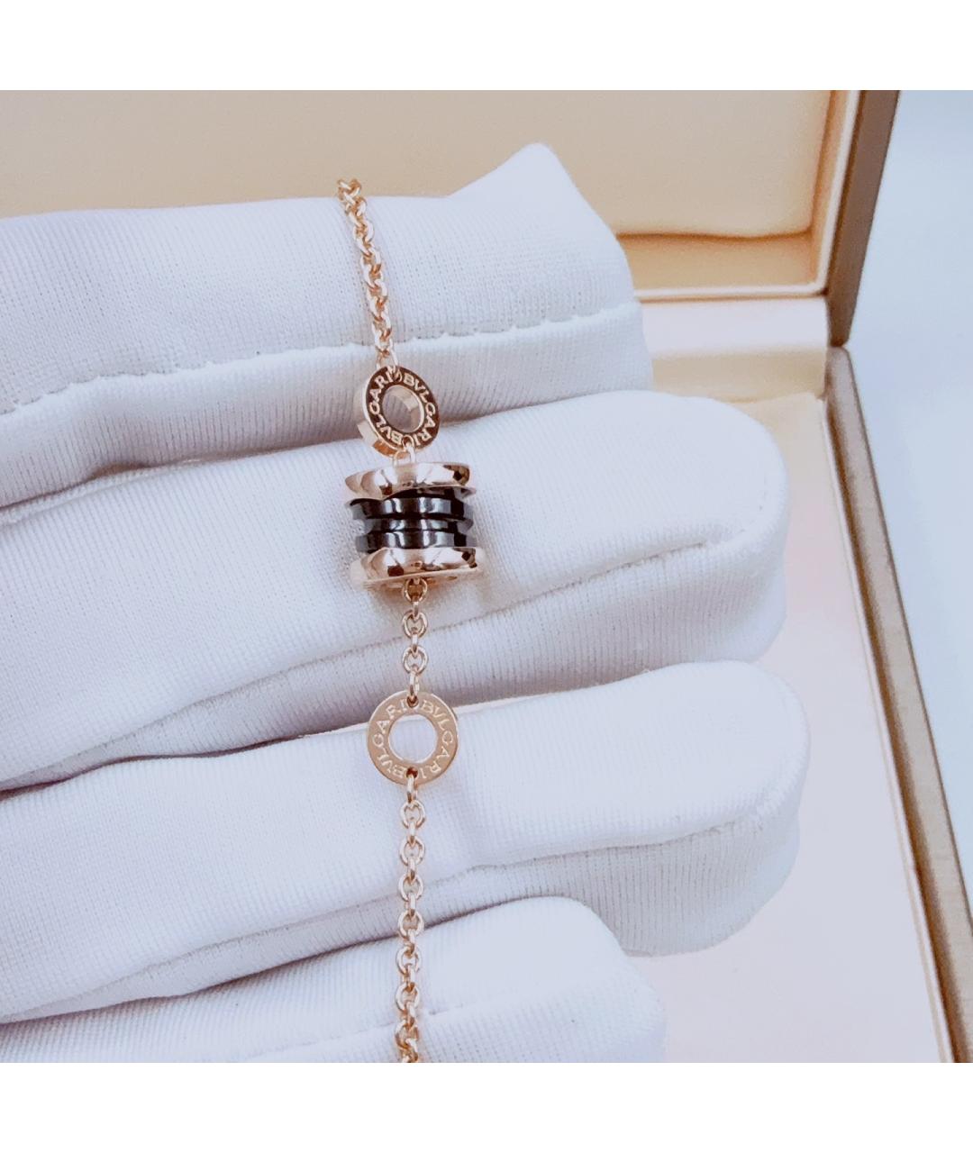 BVLGARI Черный браслет из розового золота, фото 4