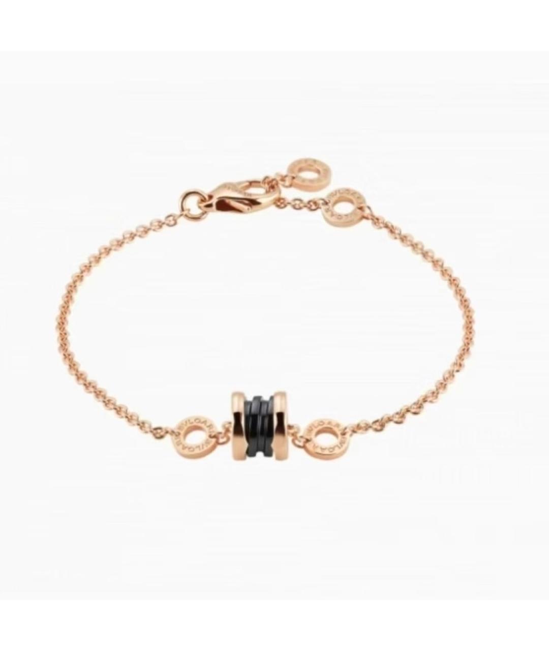 BVLGARI Черный браслет из розового золота, фото 9