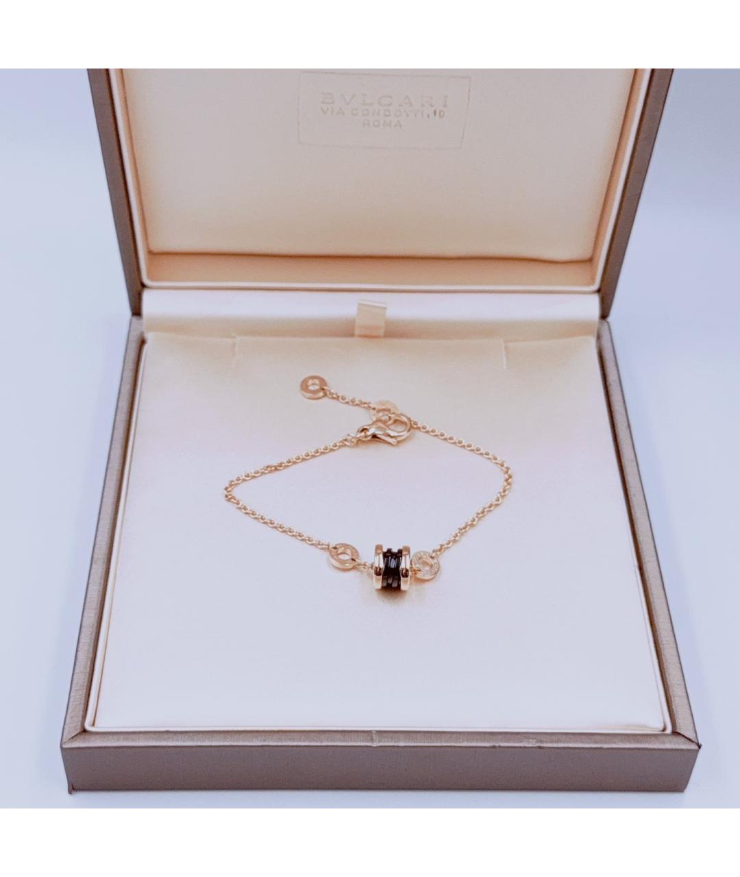 BVLGARI Черный браслет из розового золота, фото 3