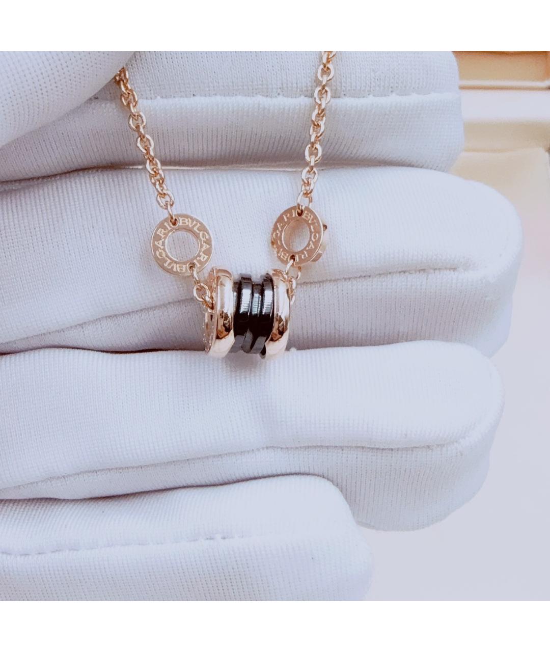 BVLGARI Черный браслет из розового золота, фото 5