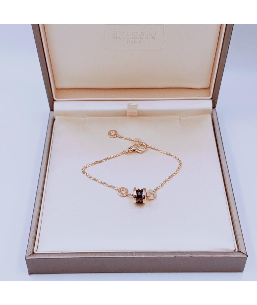 BVLGARI Черный браслет из розового золота, фото 2