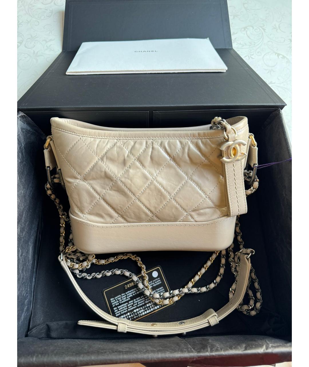 CHANEL Хаки кожаная сумка через плечо, фото 7