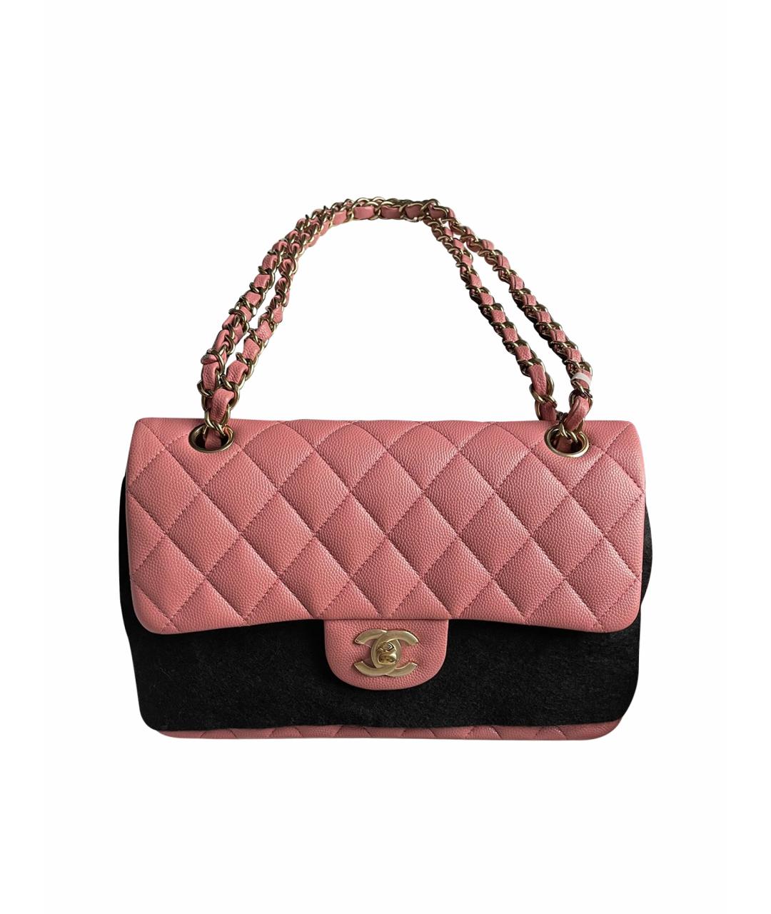 CHANEL Розовая кожаная сумка через плечо, фото 1