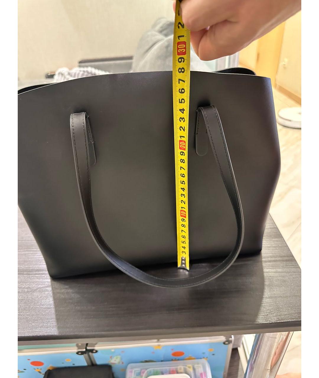 FURLA Черная кожаная сумка тоут, фото 3