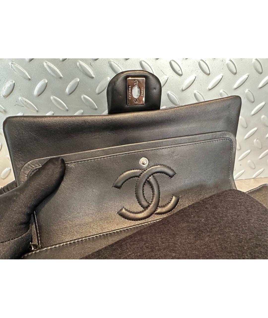 CHANEL Черная шелковая сумка через плечо, фото 8