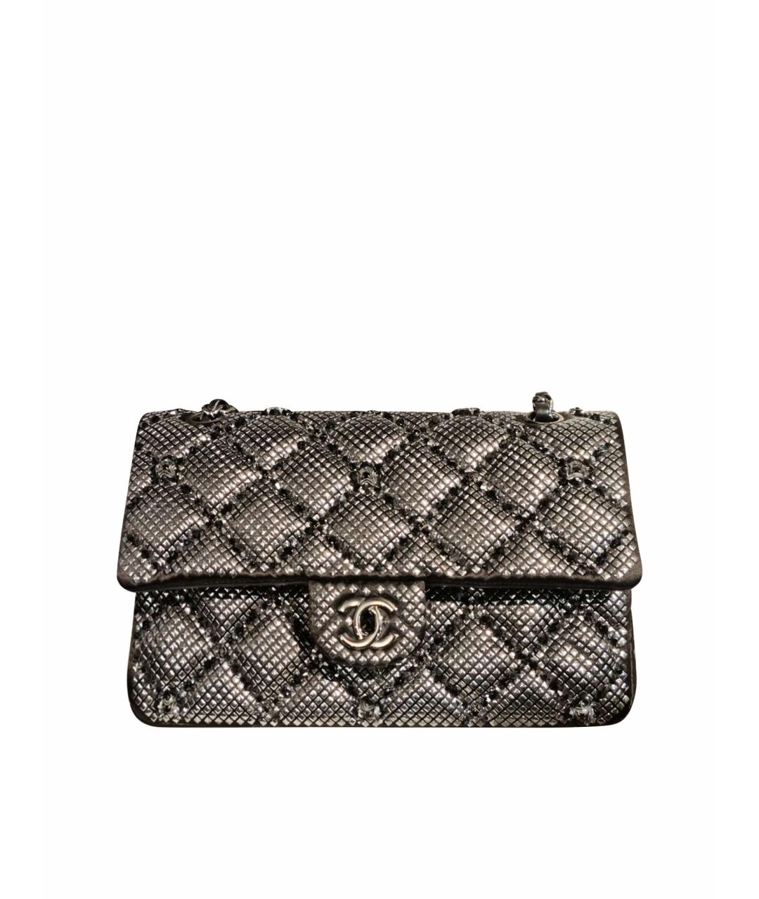 CHANEL Черная шелковая сумка через плечо, фото 1