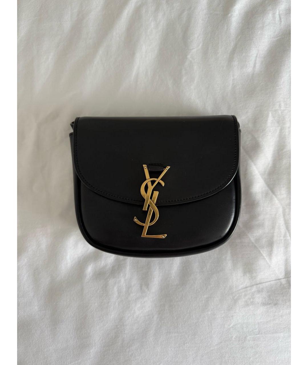 SAINT LAURENT Черная кожаная сумка через плечо, фото 8