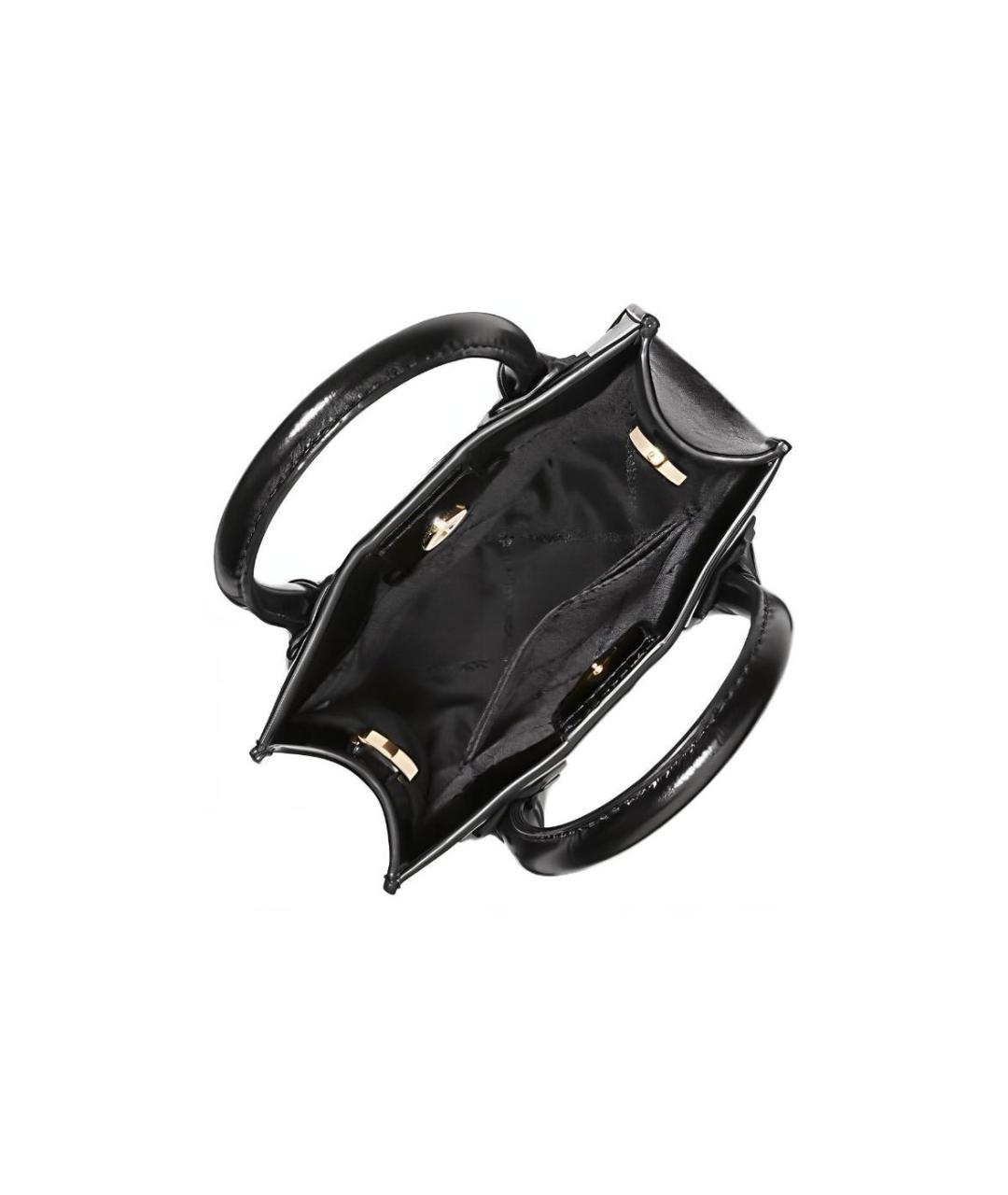 MICHAEL KORS Черная сумка через плечо из лакированной кожи, фото 6