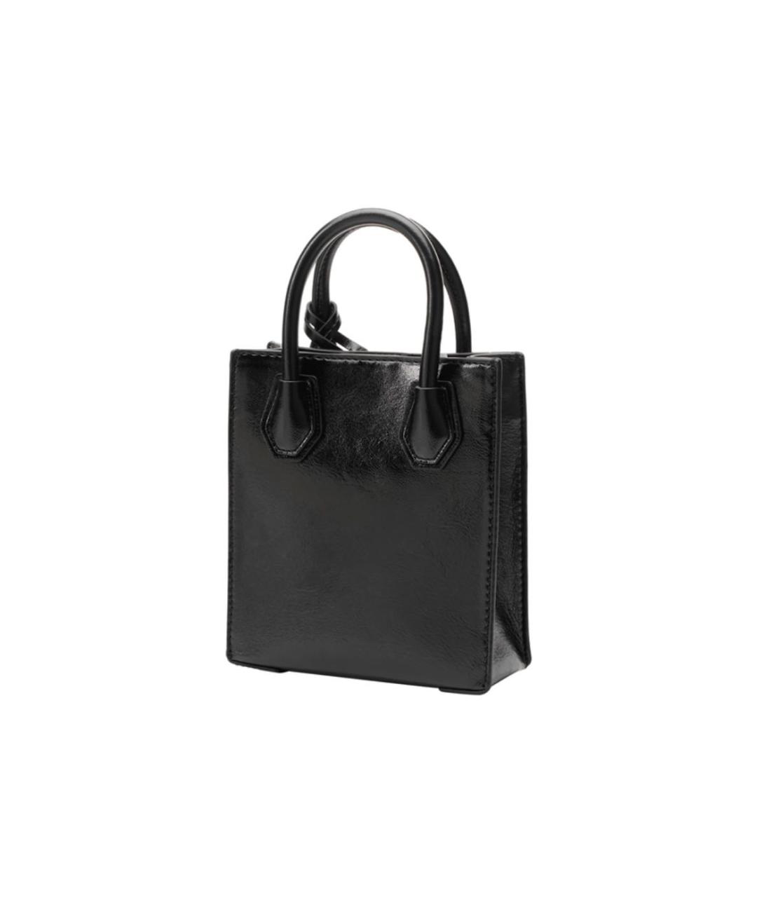 MICHAEL KORS Черная сумка через плечо из лакированной кожи, фото 4