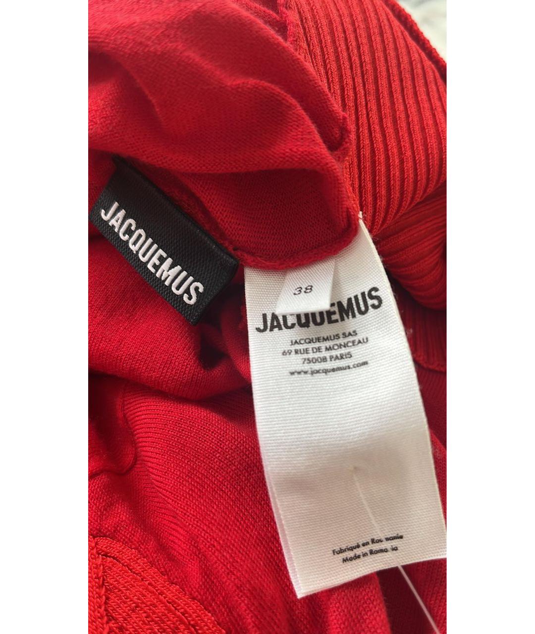 JACQUEMUS Красное повседневное платье, фото 2