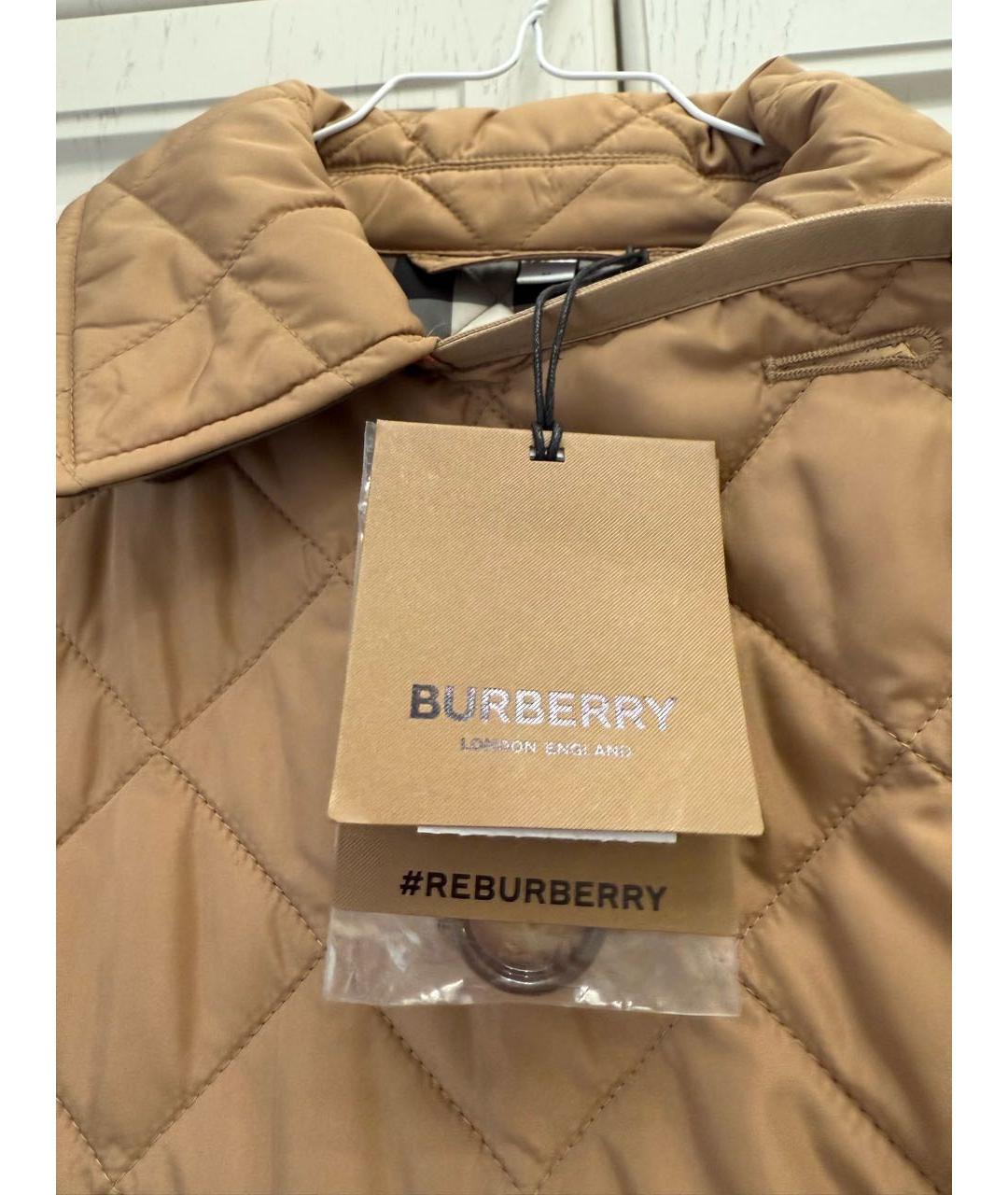 BURBERRY Бежевое пальто, фото 4