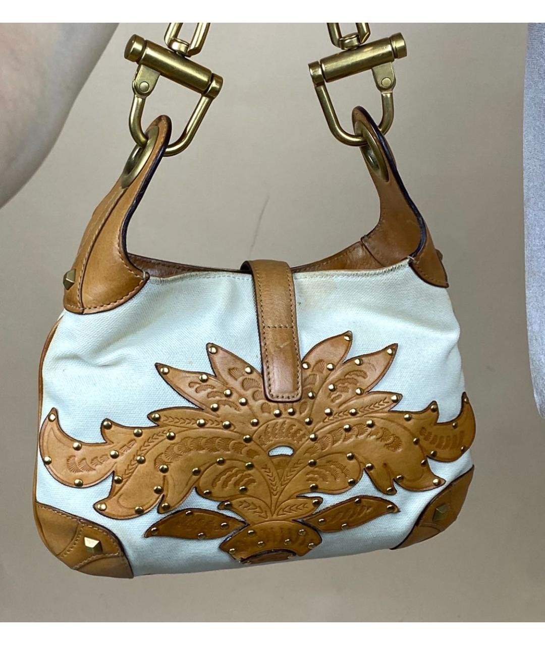 GUCCI Бежевая кожаная сумка через плечо, фото 2