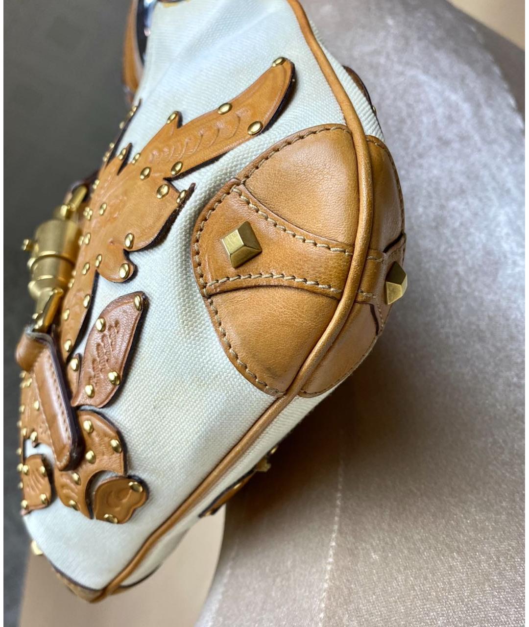 GUCCI Бежевая кожаная сумка через плечо, фото 3