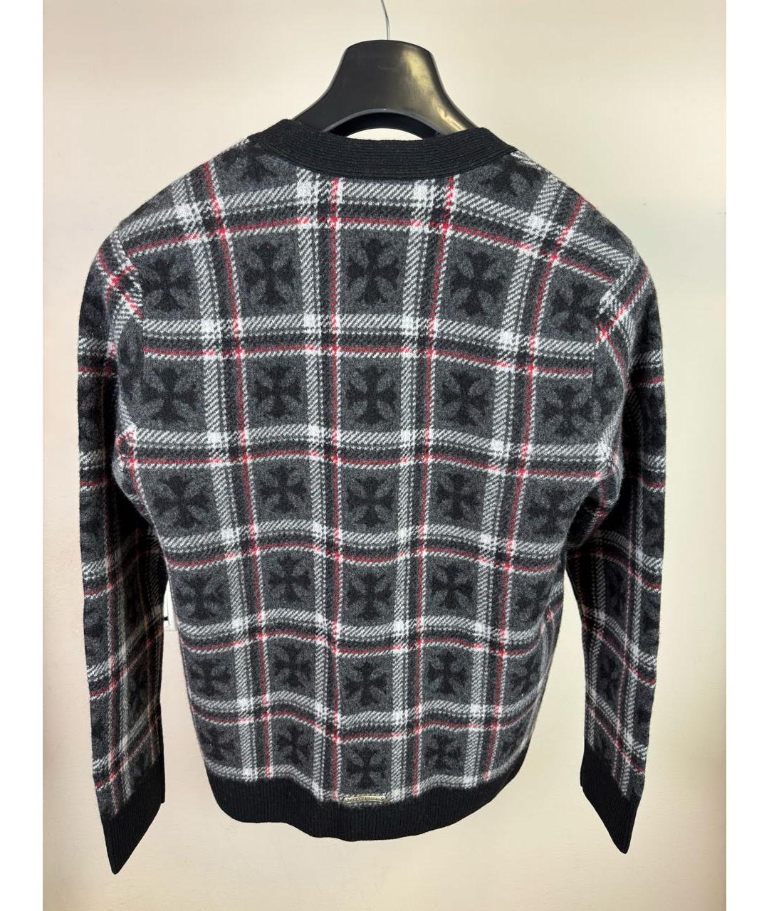 CHROME HEARTS Черный шерстяной кардиган, фото 6