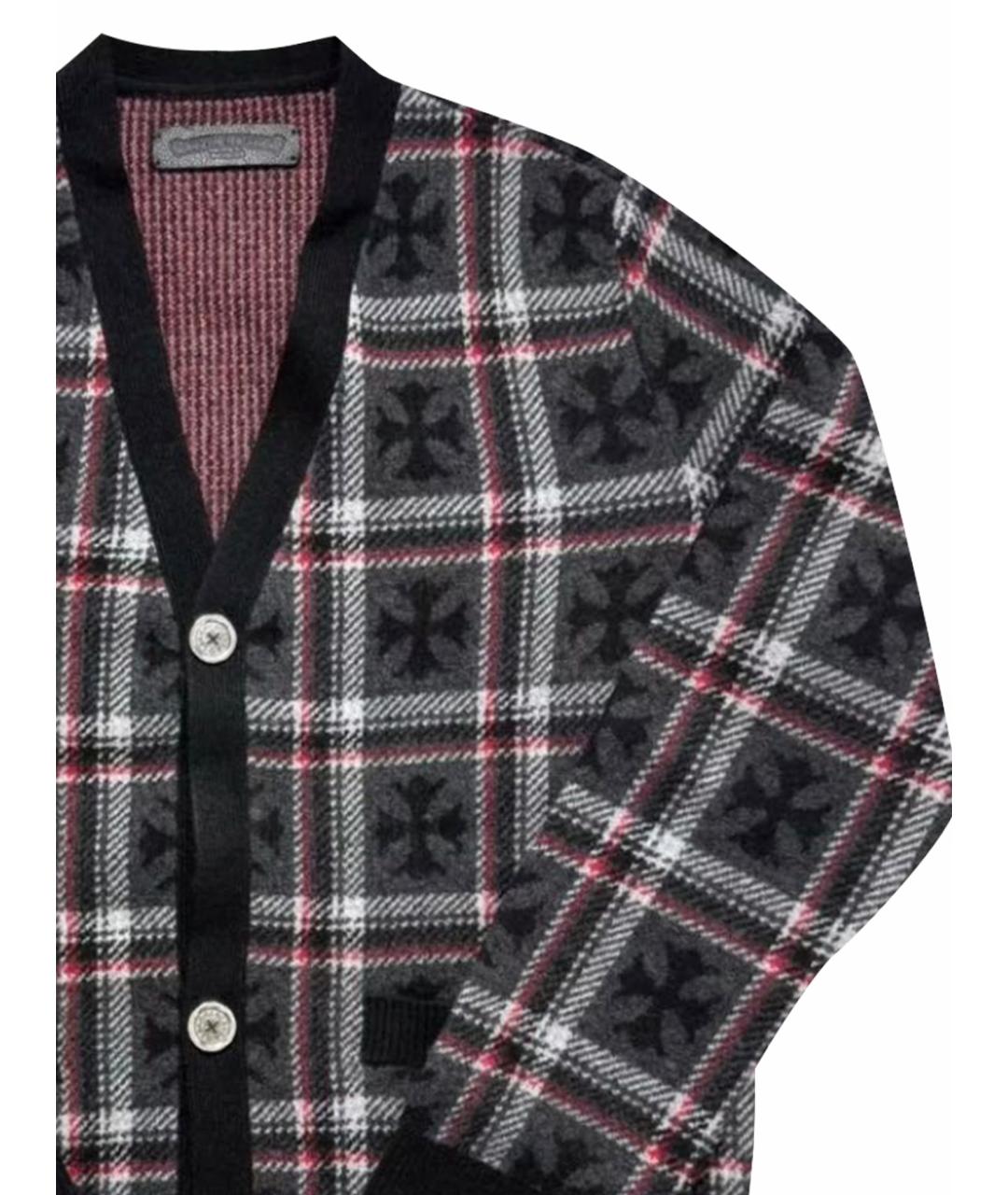 CHROME HEARTS Черный шерстяной кардиган, фото 13