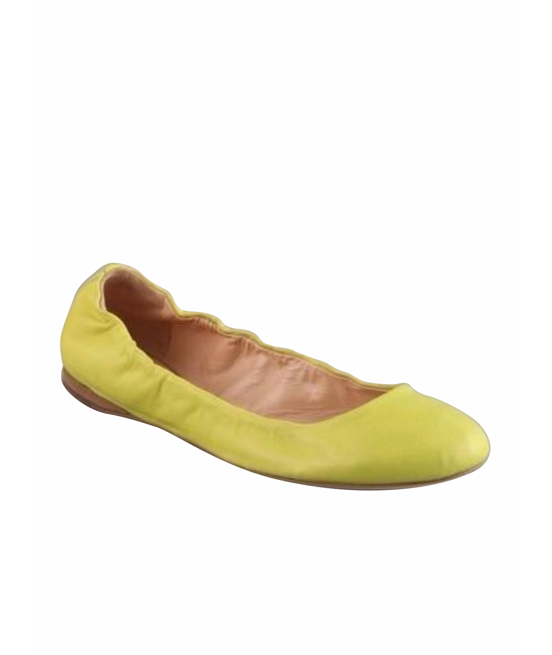 JIL SANDER Желтые кожаные балетки, фото 1