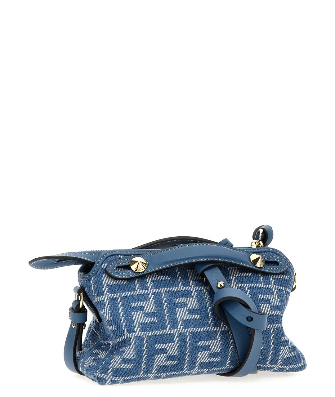 FENDI Голубая хлопковая сумка через плечо, фото 2