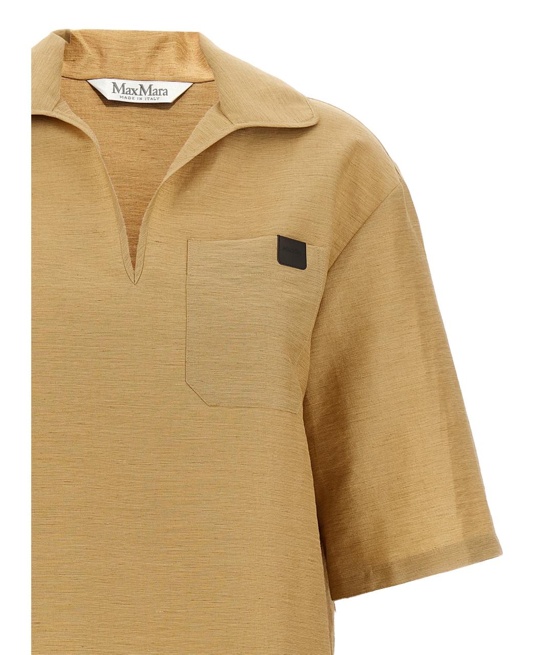 MAX MARA Золотая футболка, фото 3