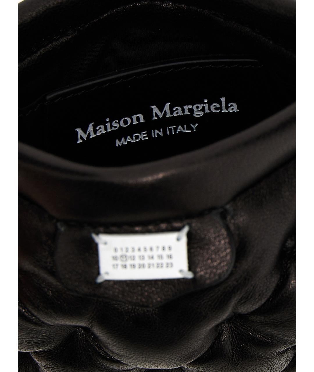 MAISON MARGIELA Черная кожаная сумка через плечо, фото 4