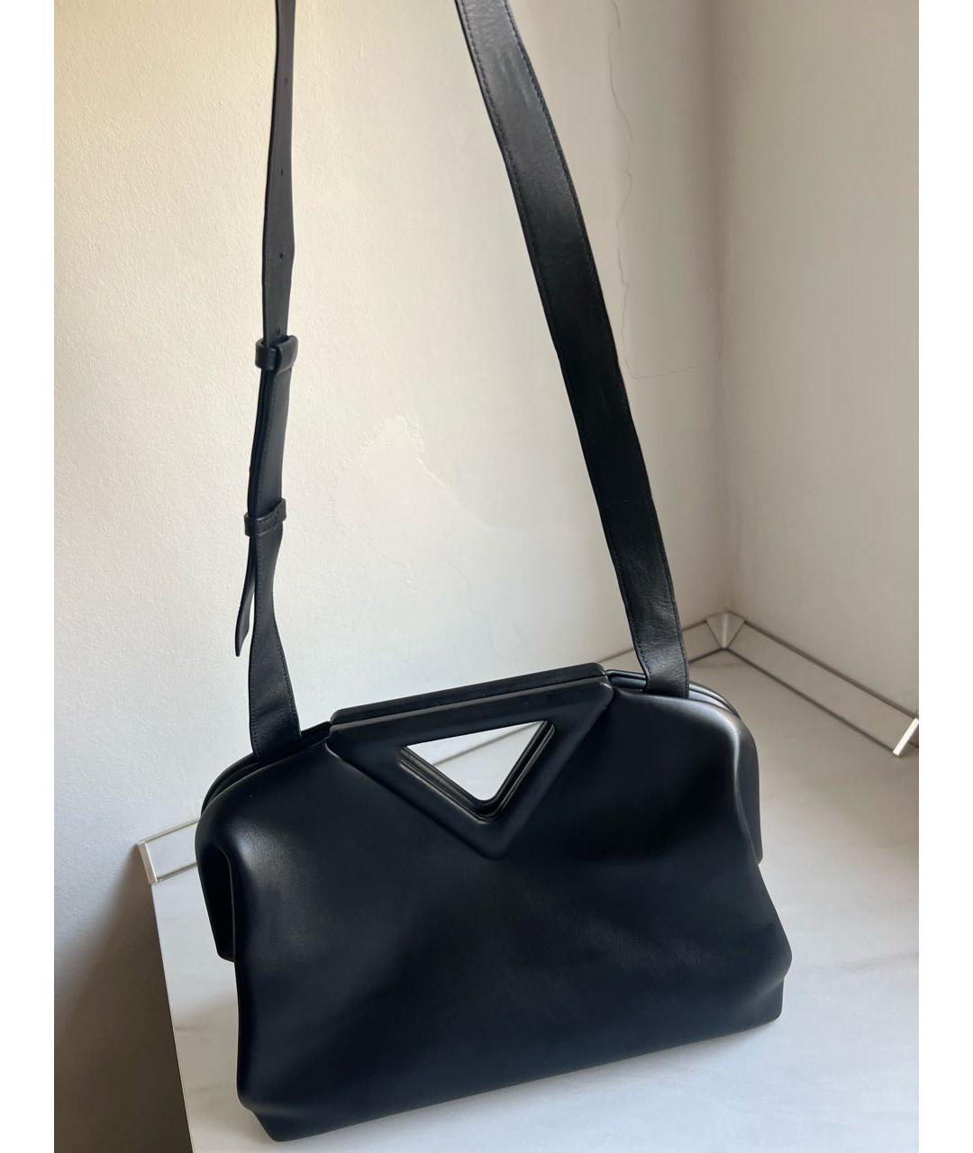 BOTTEGA VENETA Черная кожаная сумка с короткими ручками, фото 6