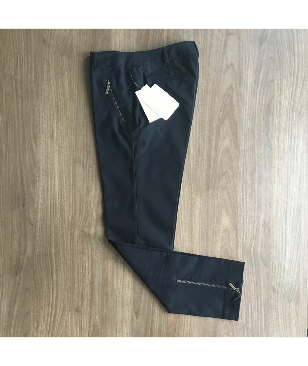 MICHAEL MICHAEL KORS Черные хлопко-эластановые прямые брюки, фото 3