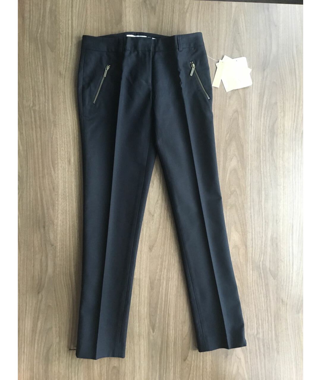 MICHAEL MICHAEL KORS Черные хлопко-эластановые прямые брюки, фото 7