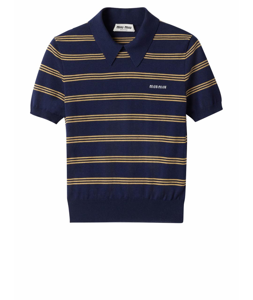 MIU MIU Мульти кашемировая футболка, фото 1