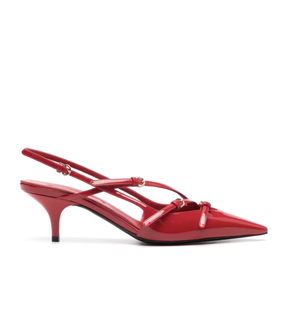 MIU MIU Красные кожаные туфли, фото 1