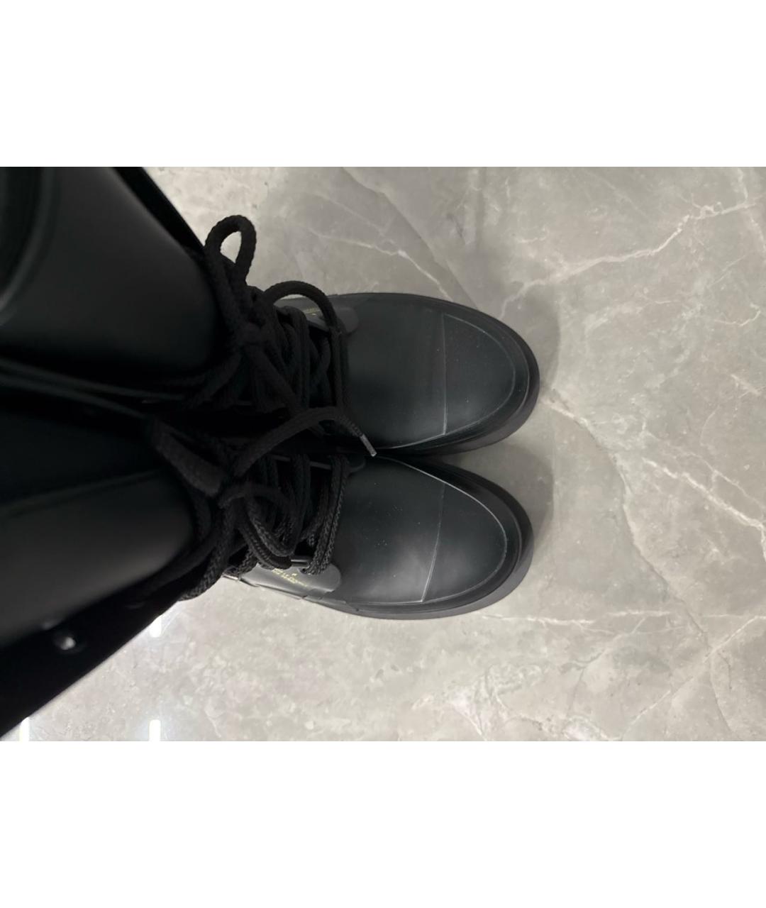 CHRISTIAN DIOR Черные резиновые сапоги, фото 3