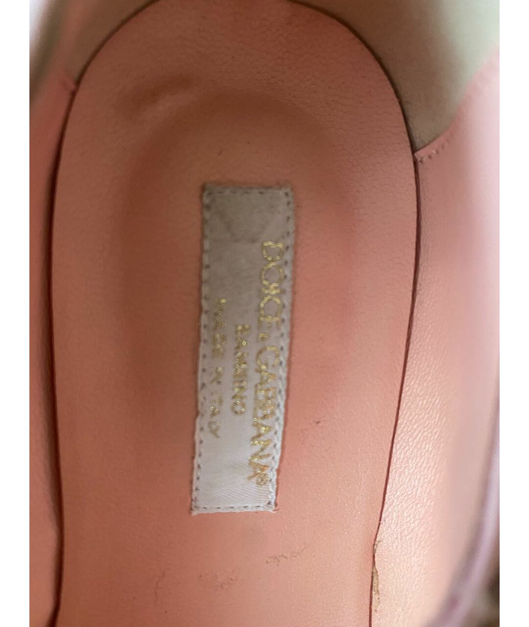 DOLCE&GABBANA Розовые текстильные туфли, фото 5